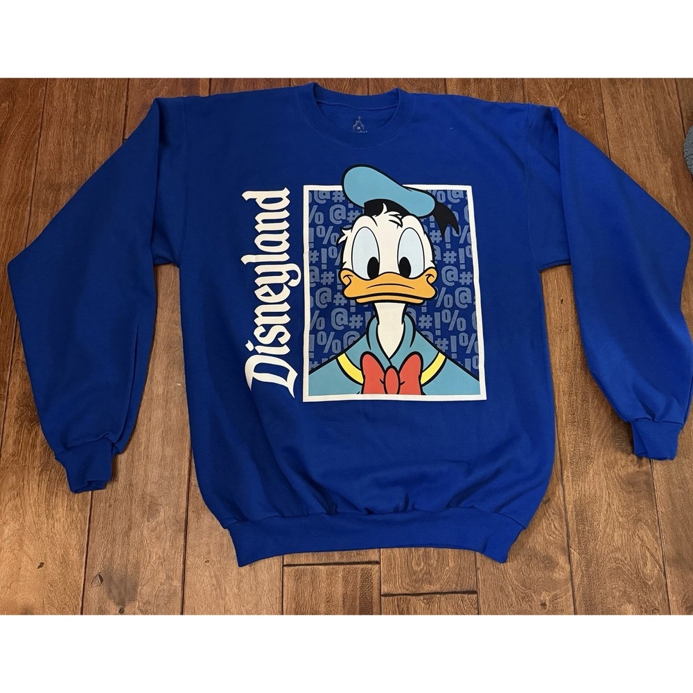 Disneyland Walt Disney World Donald Duck Crewneck Pullover Sweatshirt Medium